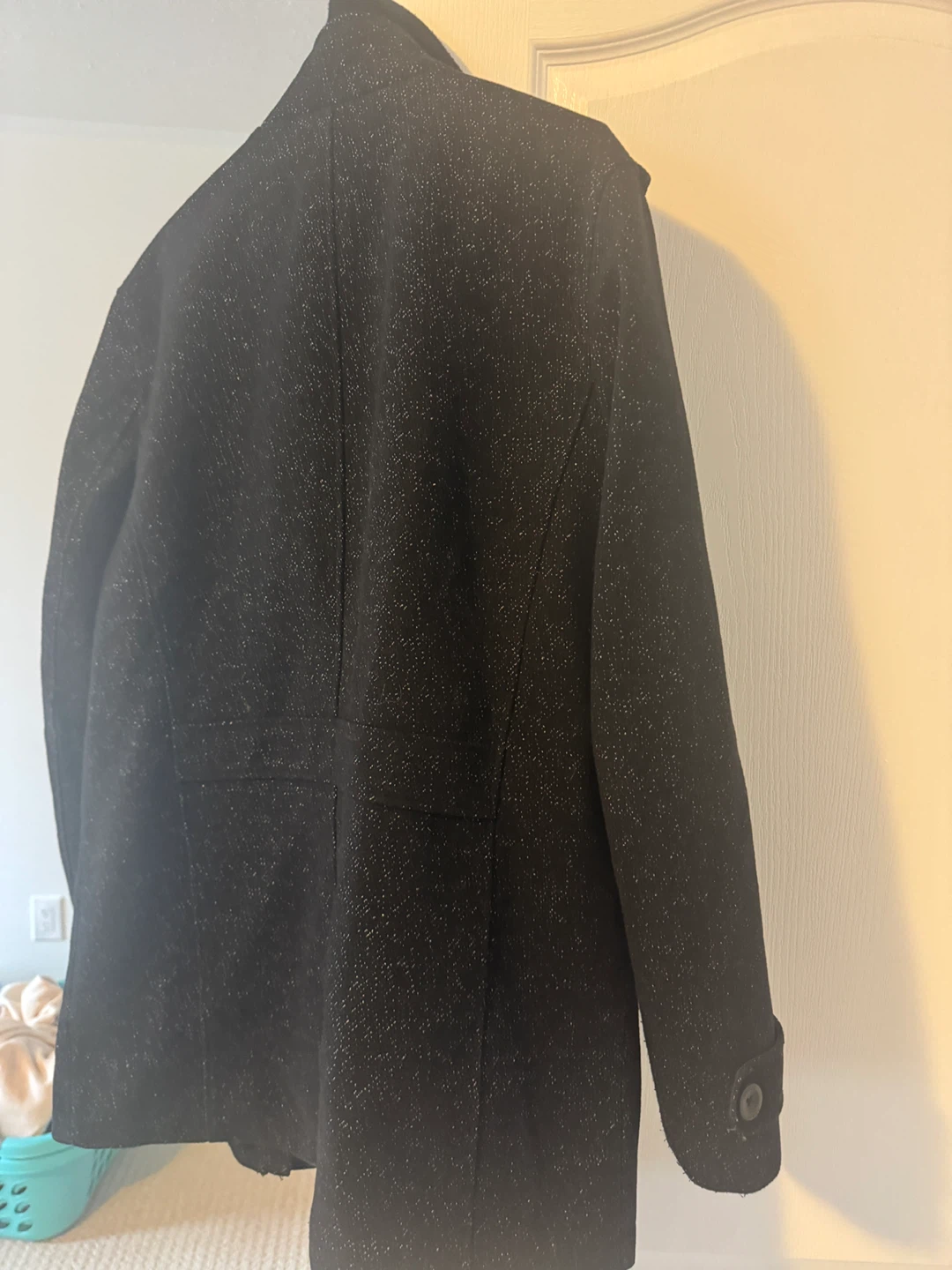 GUESS Black Wool Blend Coat - Size L - photo 4