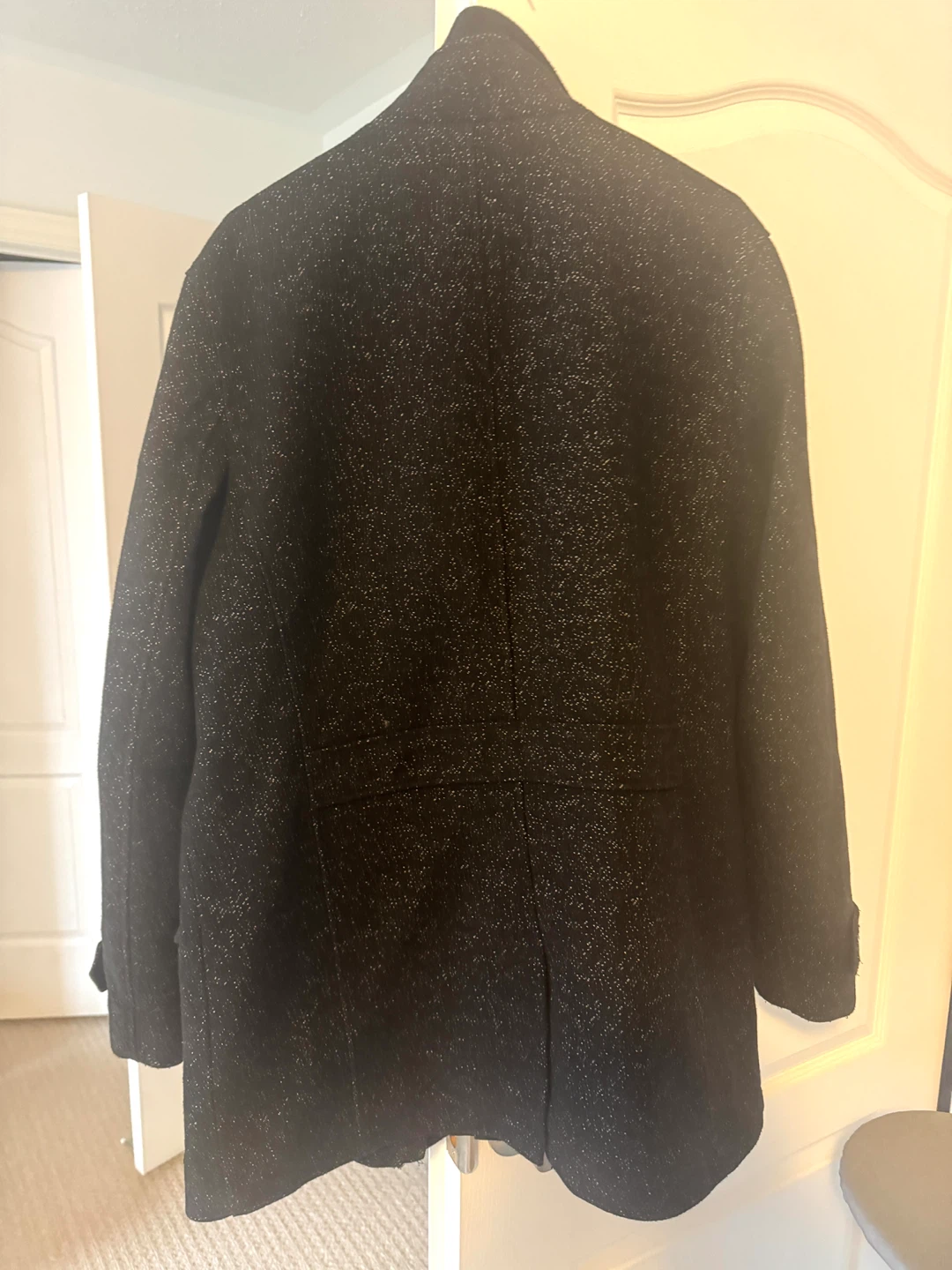 GUESS Black Wool Blend Coat - Size L - photo 3