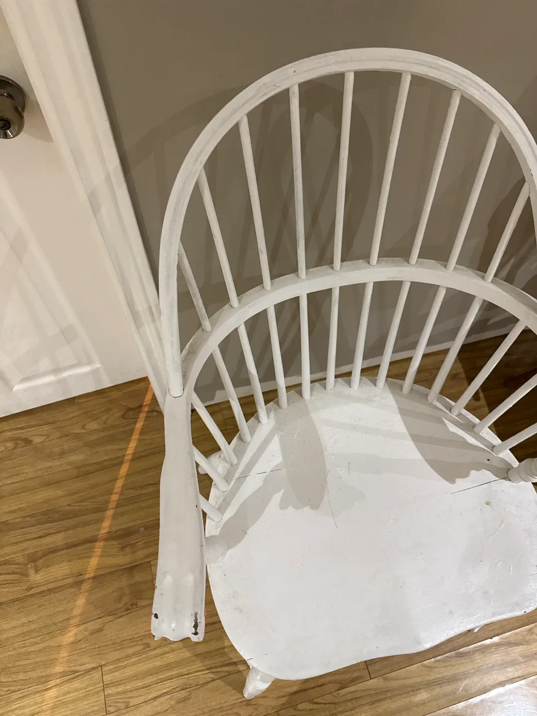 White Wooden Armchair image indicator(2)