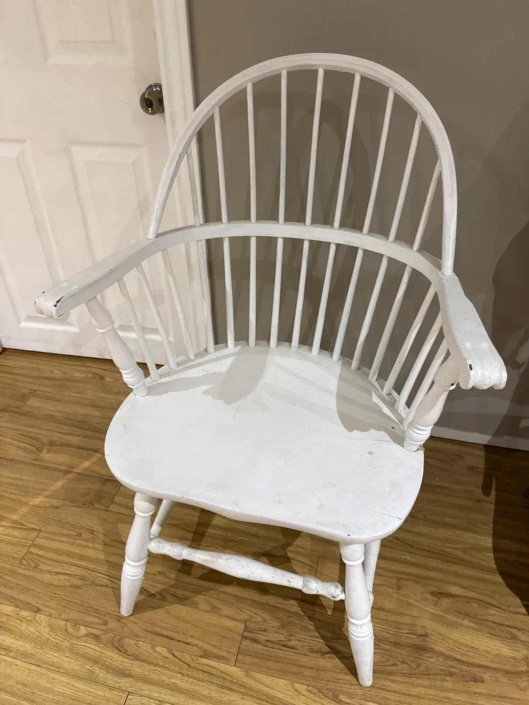 White Wooden Armchair