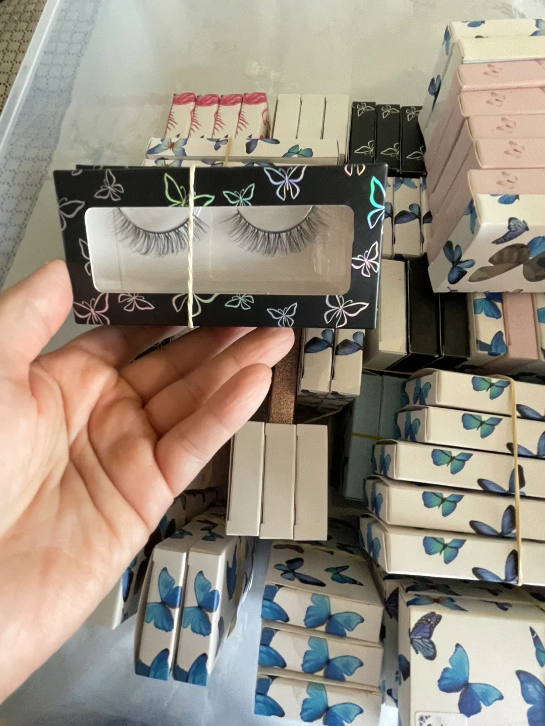 Variety of false strip Eyelash image indicator(4)