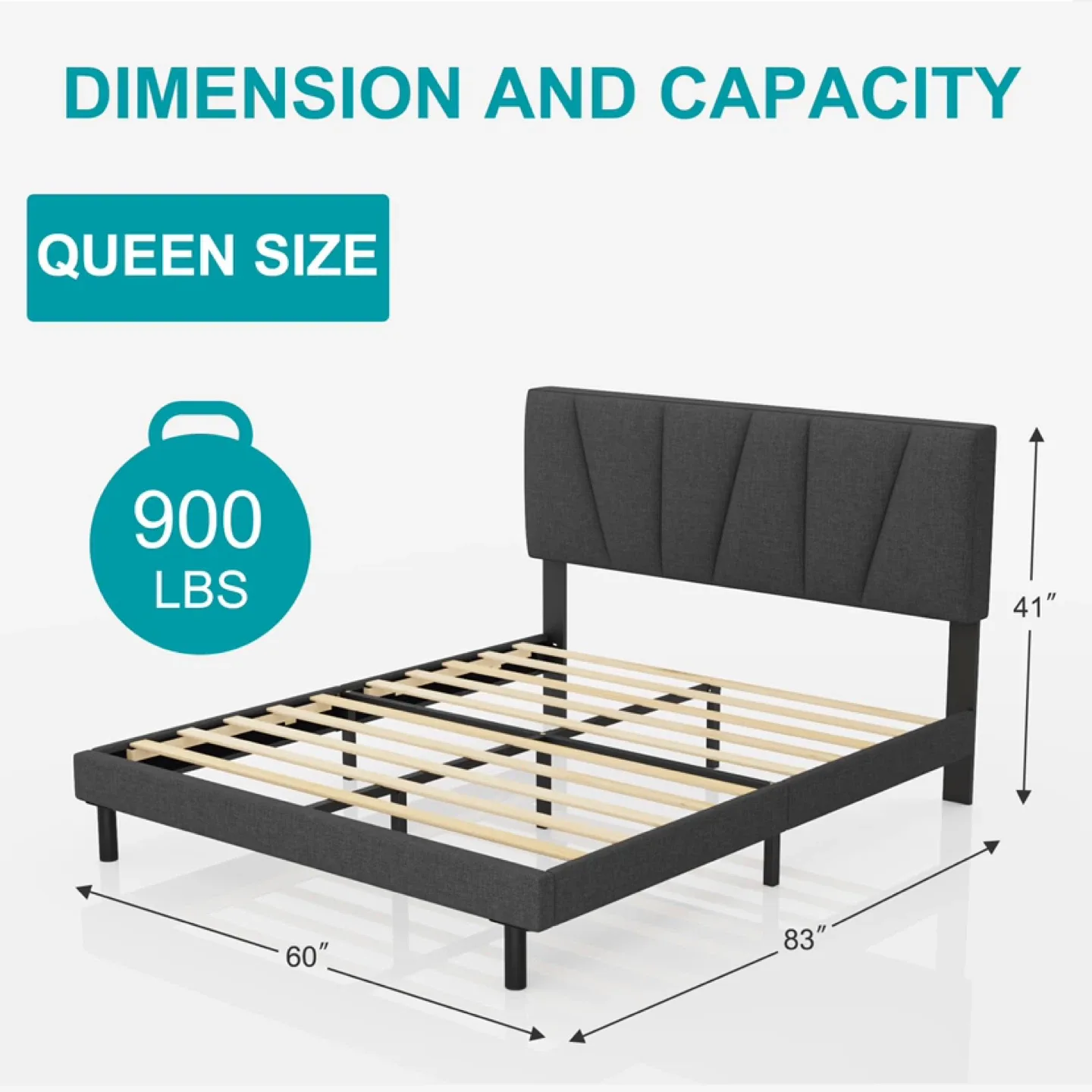 Queen Bed Frames with Upholstered Headboard image indicator(2)