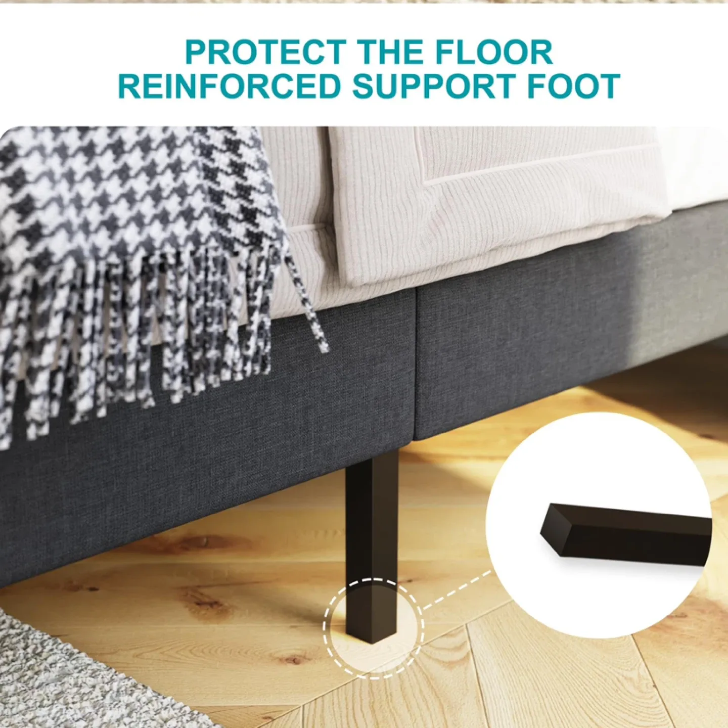 Queen Bed Frames with Upholstered Headboard image indicator(6)