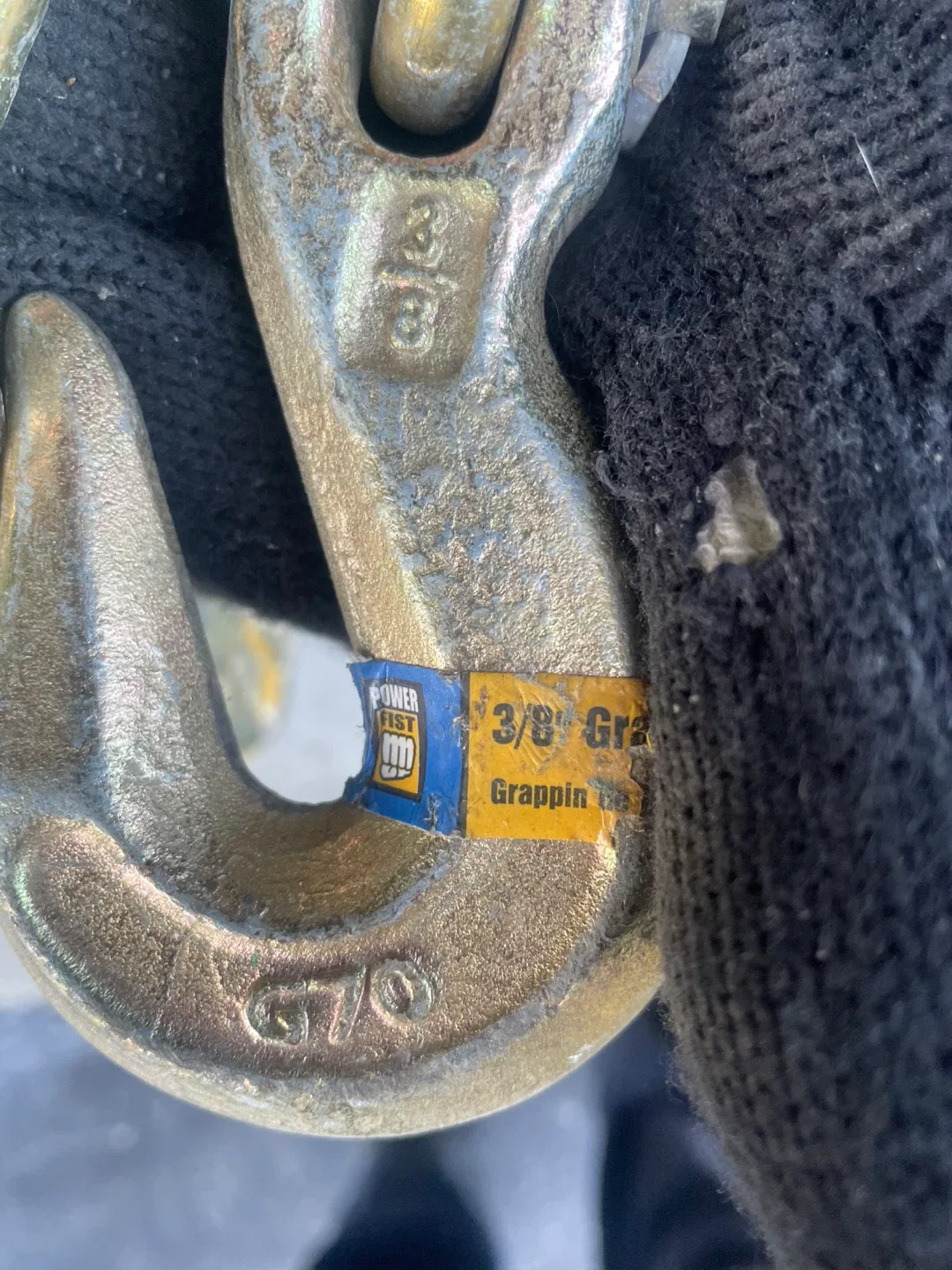 Power Fist 3/8 Towing Hook with Chain image indicator(2)