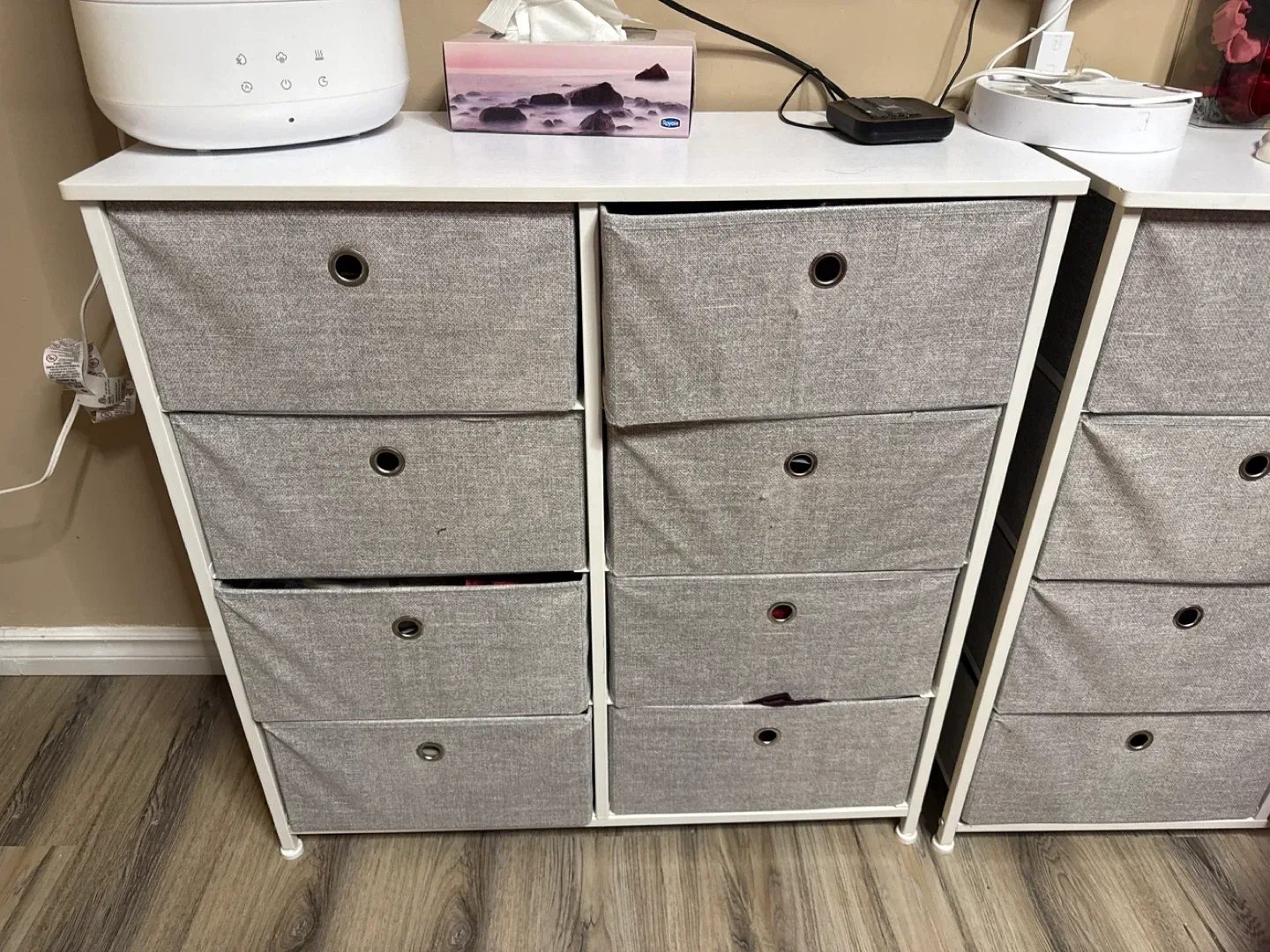 White Shelf Unit with Grey Drawers image indicator(2)