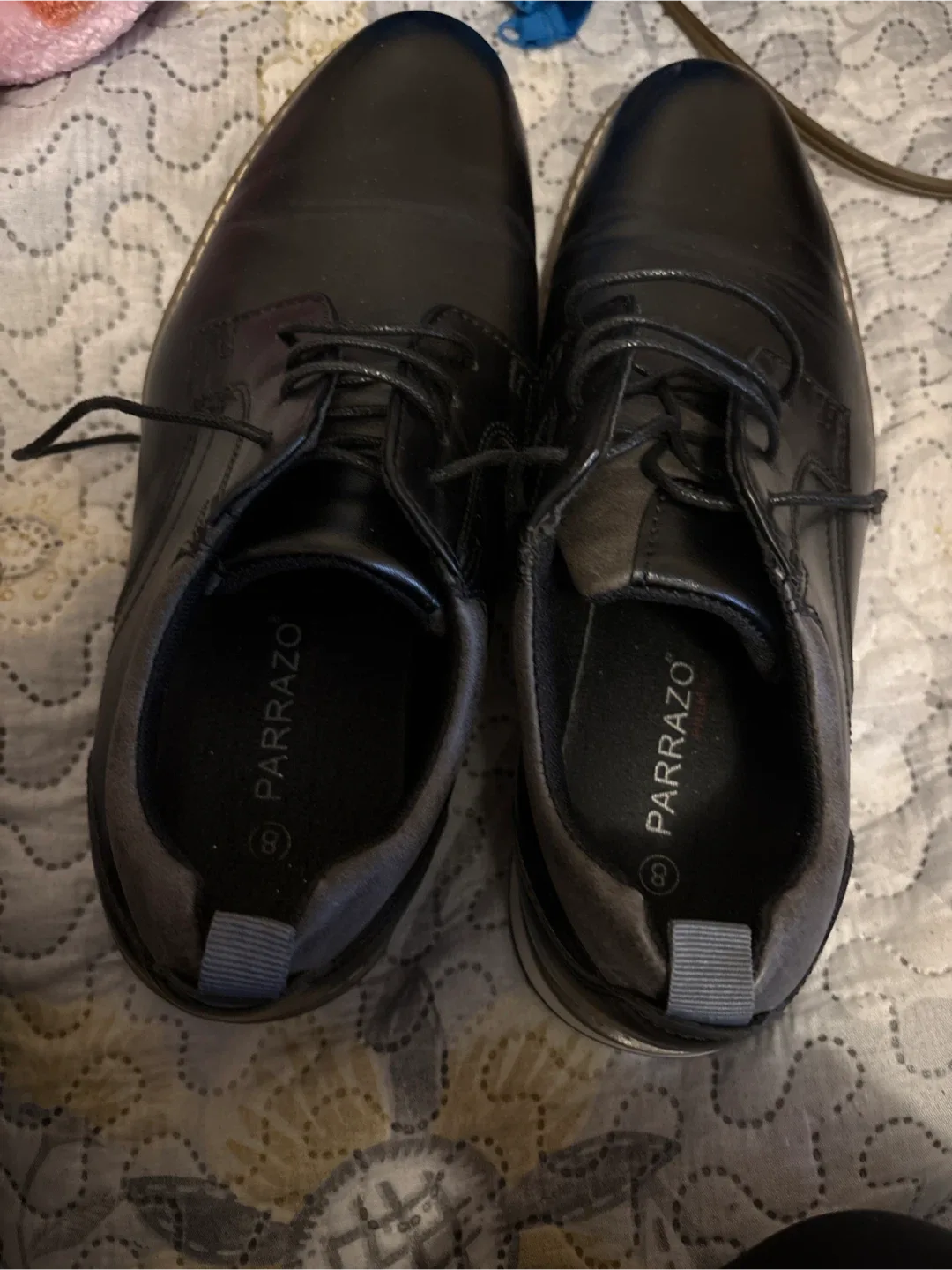 Parrazo Black Dress Shoes Size 8