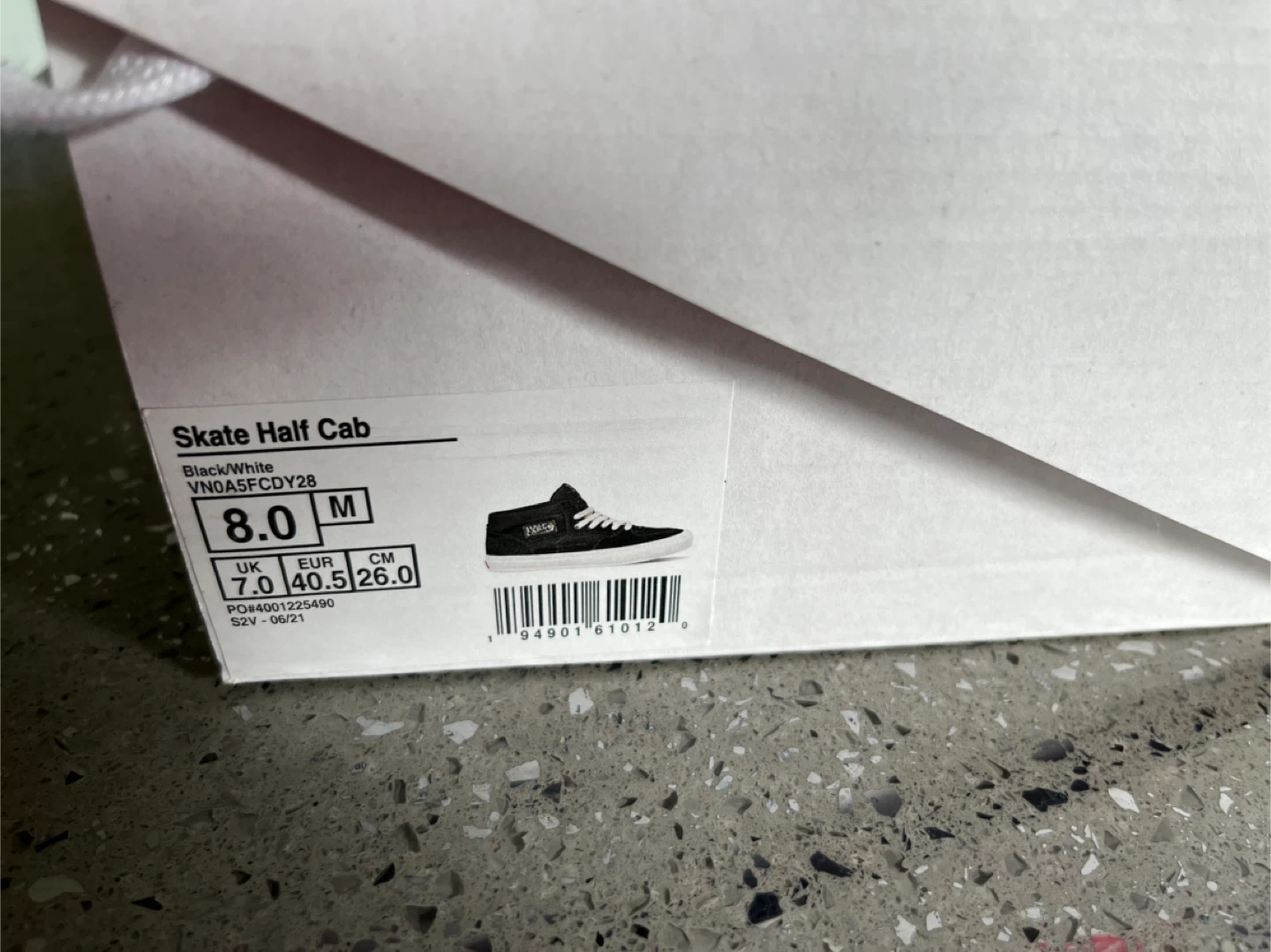 Vans Skate Half Cab Black/White - Size 8 US Men's - photo 3