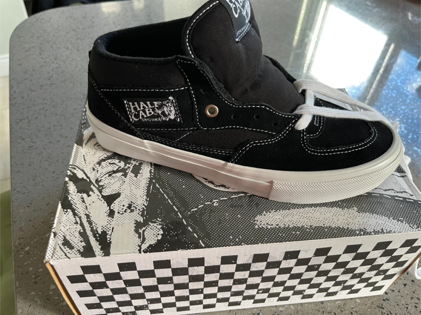 Vans Skate Half Cab Black/White - Size 8 US Men's - photo 4