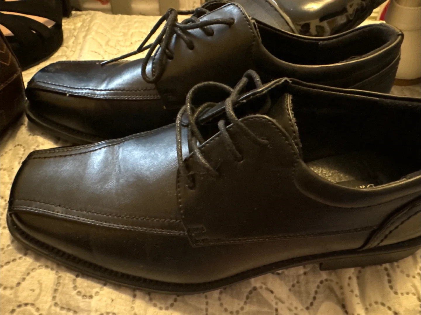 David Eden Black Leather Dress Shoes image indicator(2)