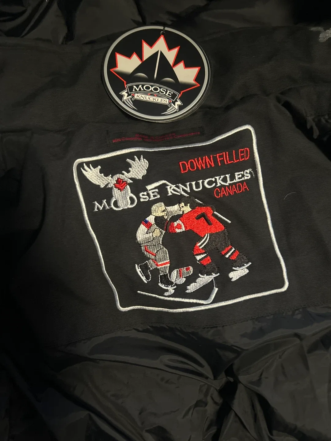 Moose Knuckles Black Down Parka - Size L image indicator(7)