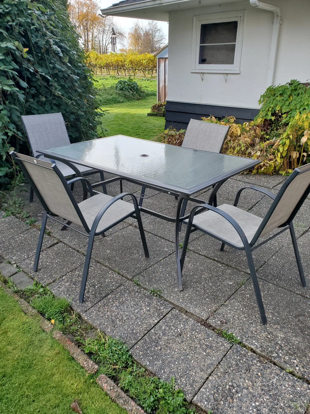 Outdoor Dining Set - Table &  4 Chairs