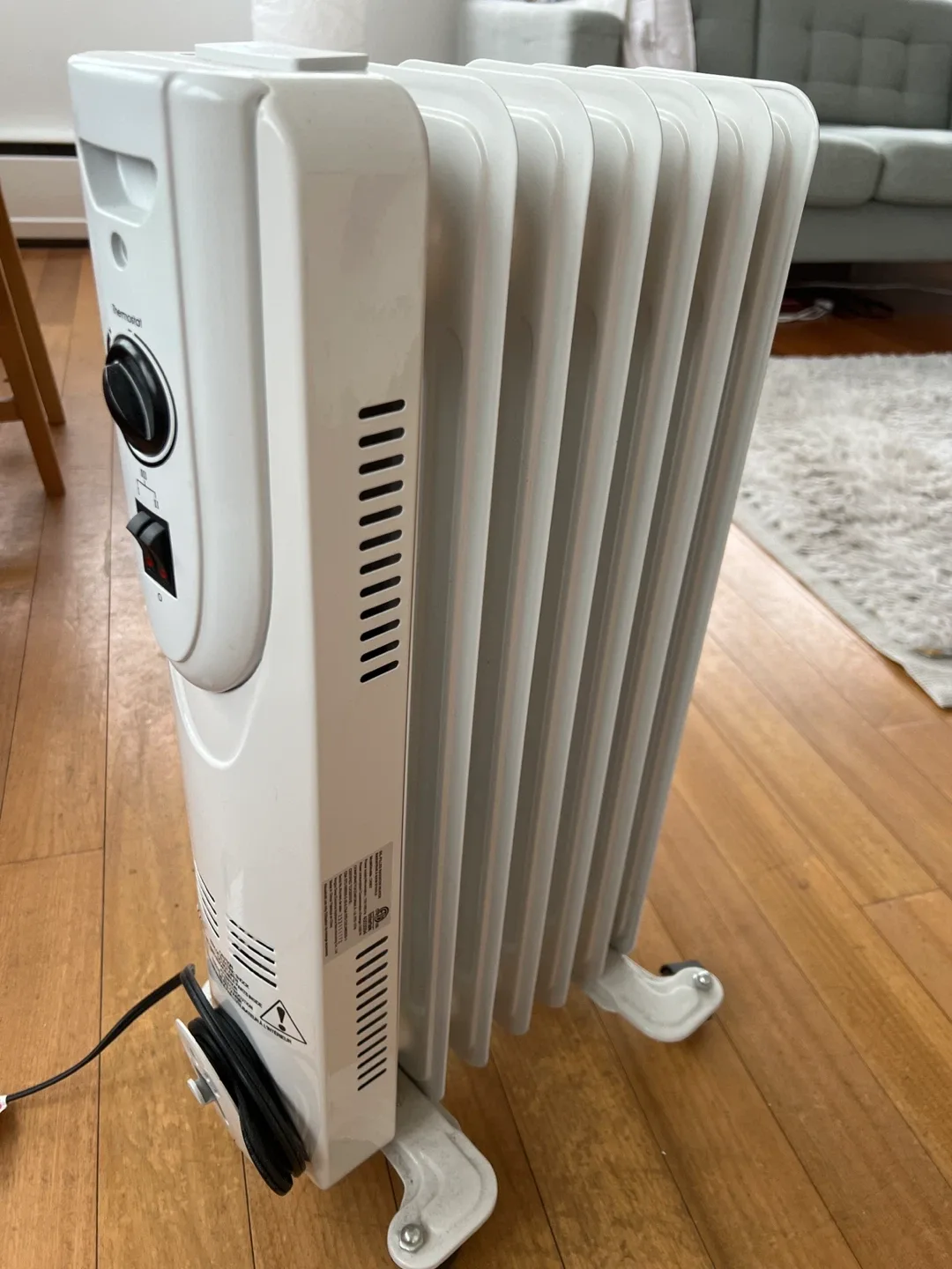 White Thermostat Oil Filled Radiator