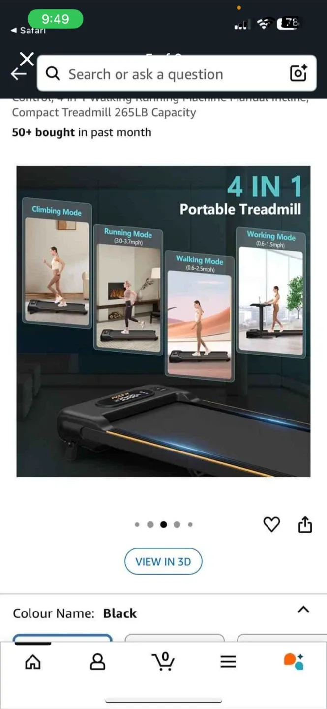 Axefit 4-in-1 Compact walkingpad- Black image indicator(5)