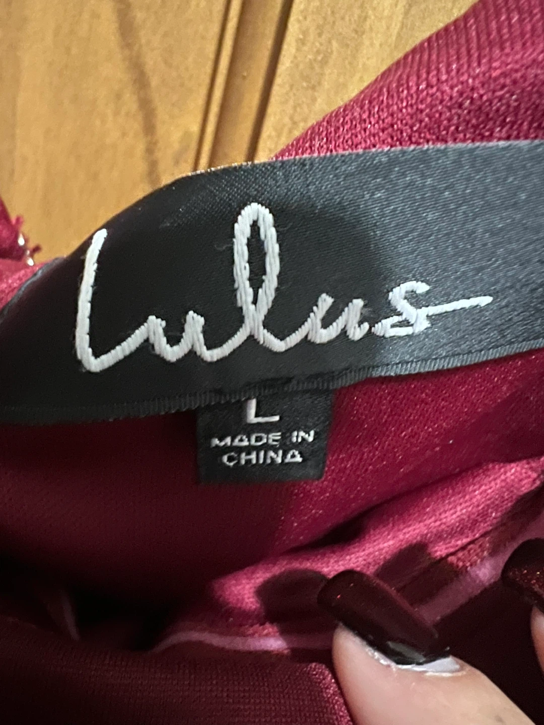 Lulus Burgundy Dress - Size L - photo 3