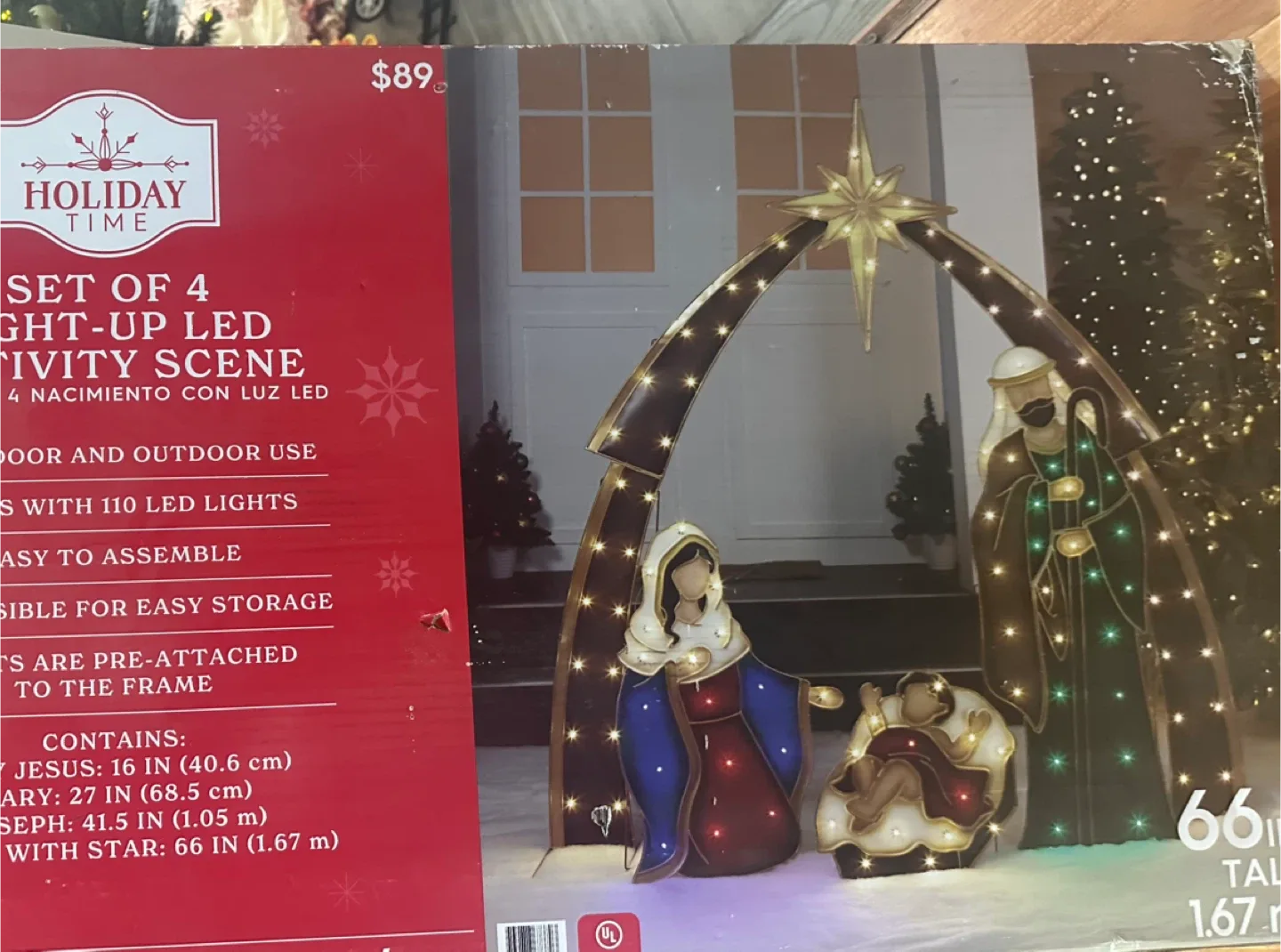 Holiday Time Light-Up LED Nativity Scene image indicator(2)