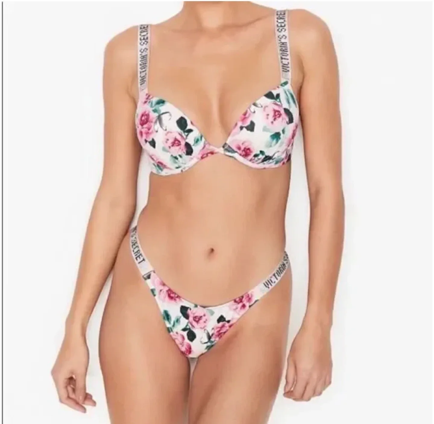 Victoria's Secret Swimsuit Set 34B top and medium bottom