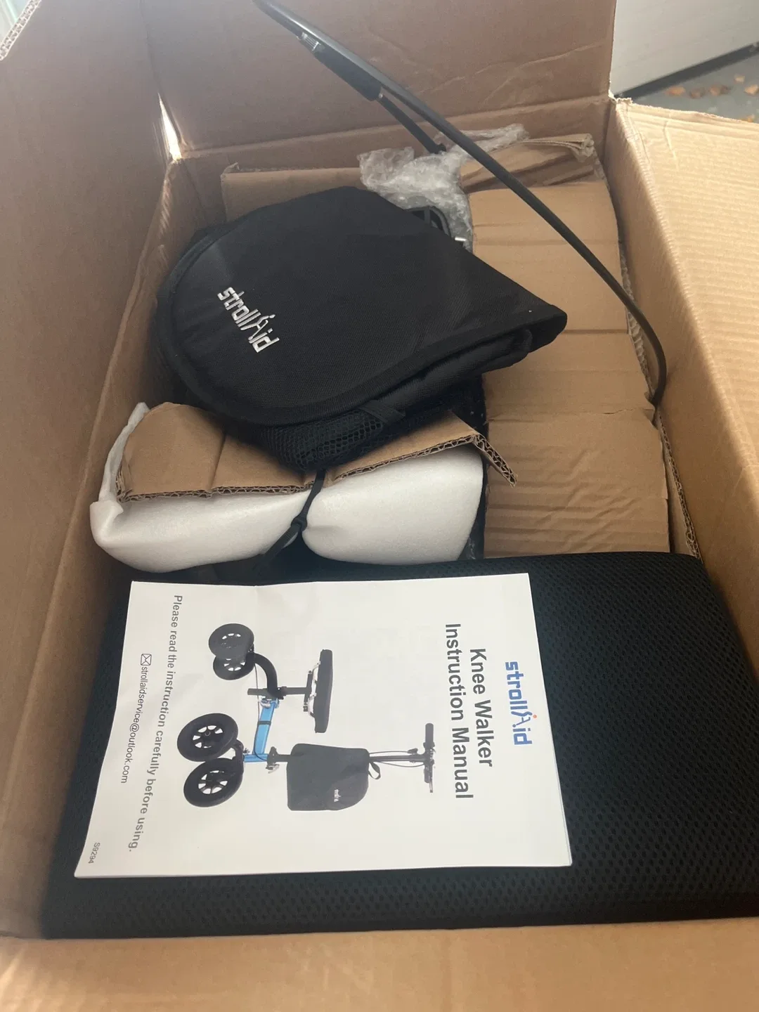 New in box Strollaid Knee Walker, red image indicator(3)