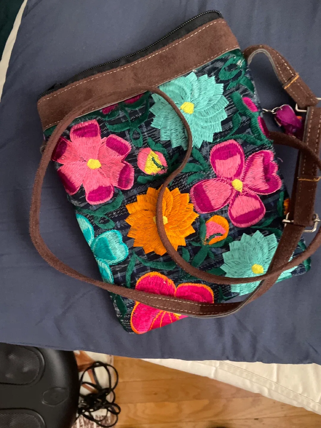Floral Embroidered Crossbody Bag image indicator(3)