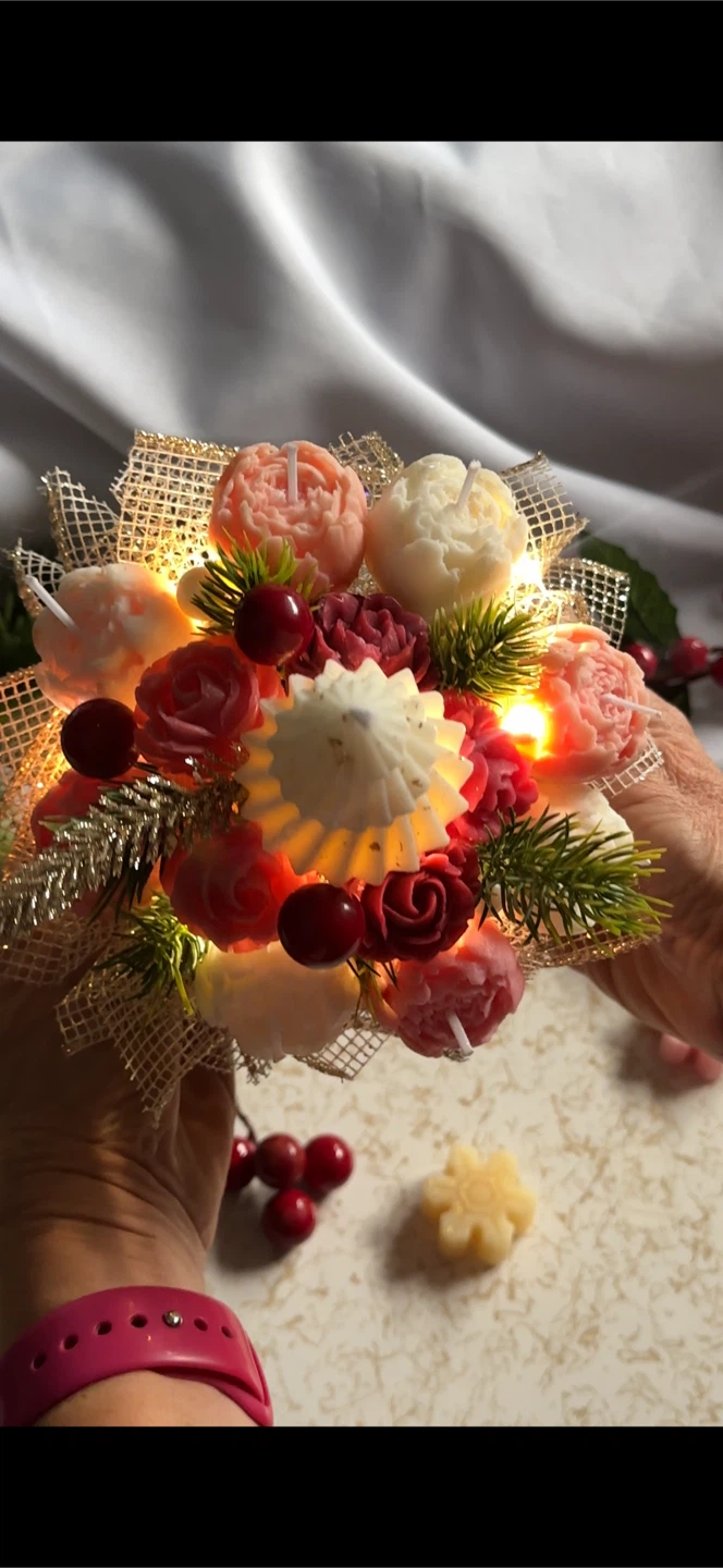 Handmade Decorative Candle Bouquet - photo 2