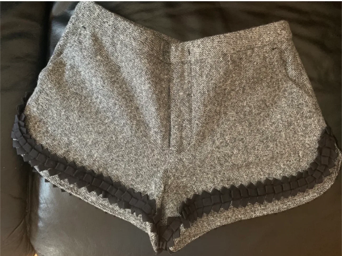 RED Valentino Grey Tweed Shorts for size S