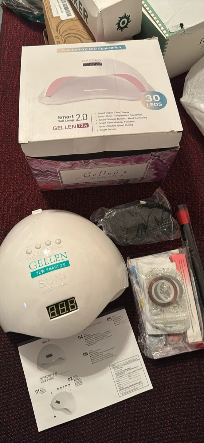 Gellen 72W Smart 2.0 UV LED Nail Lamp image indicator(3)