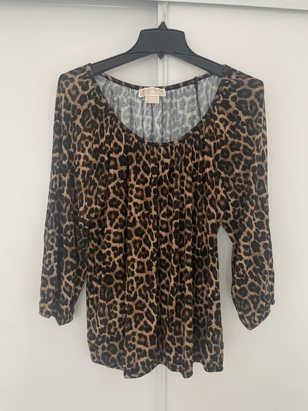 Michael Kors Leopard Print Top, Size P/L