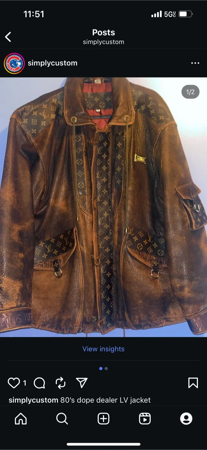 Louis Vuitton Custom Leather Jacket