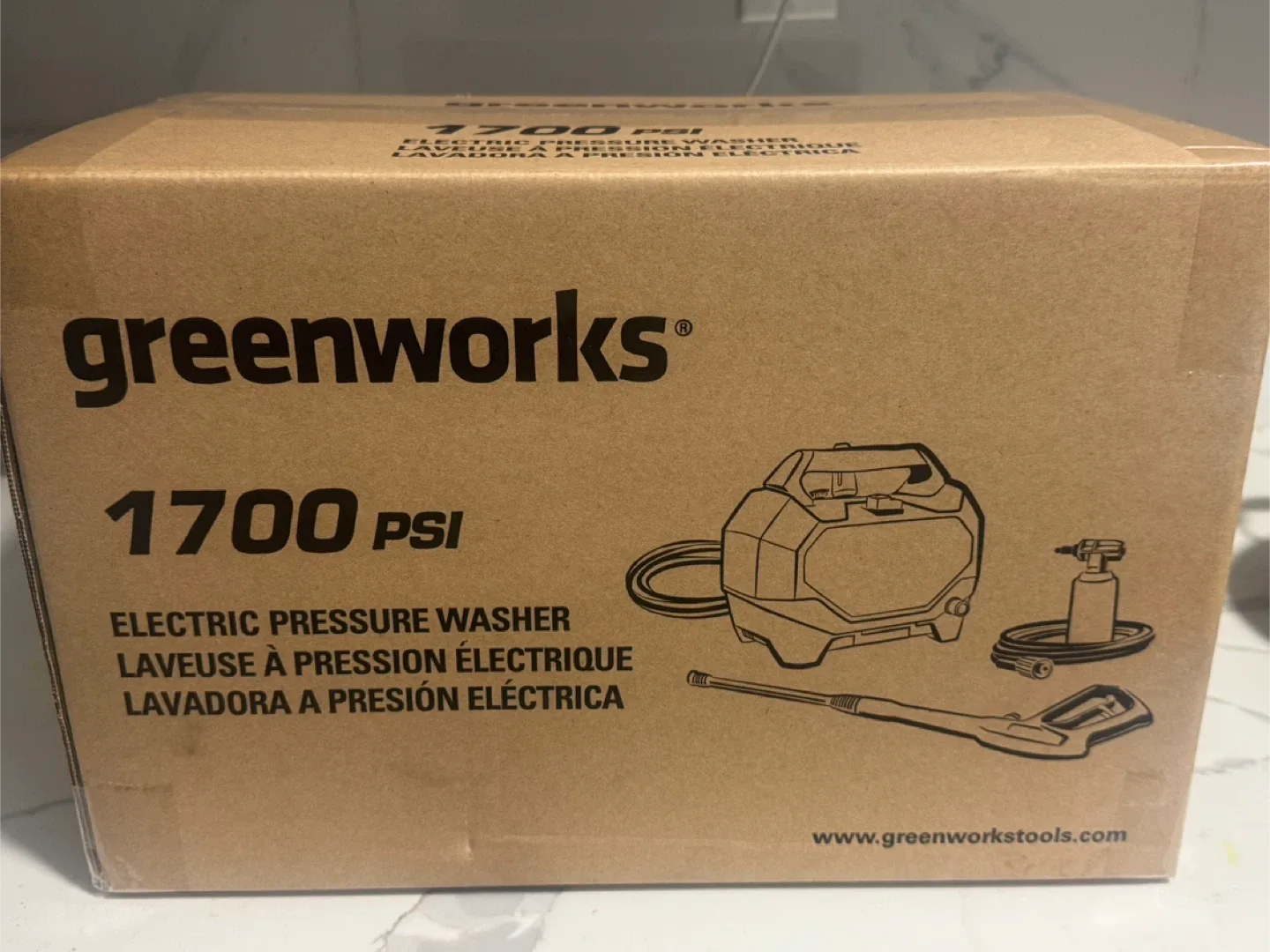 New Greenworks 1700 PSI Electric Pressure Washer