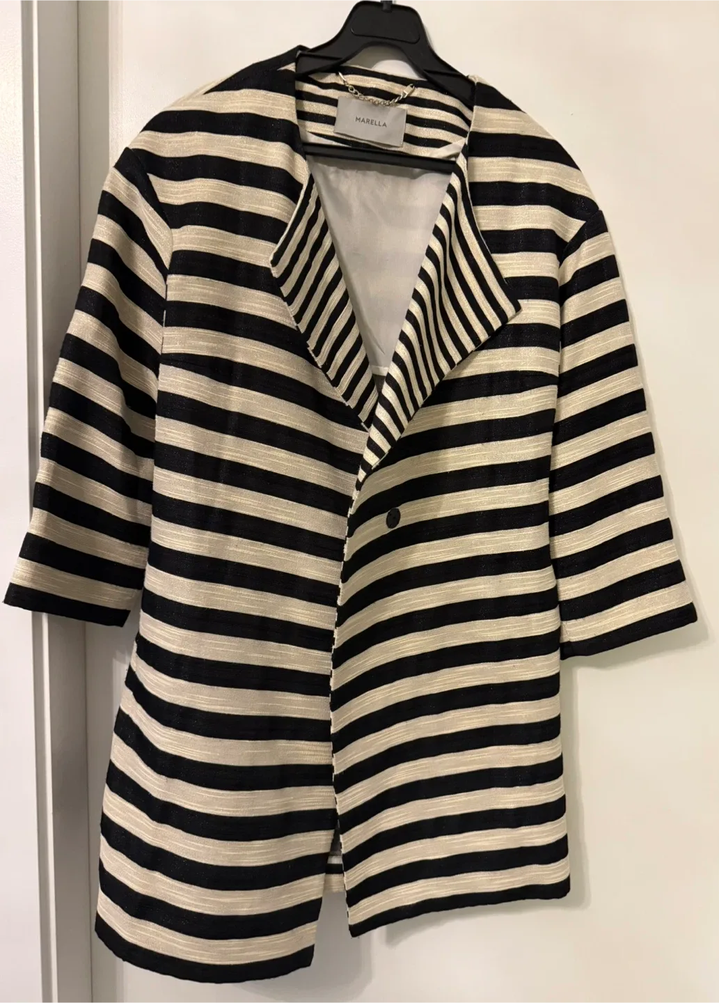 Marella Black & White Striped Jacket image indicator(7)