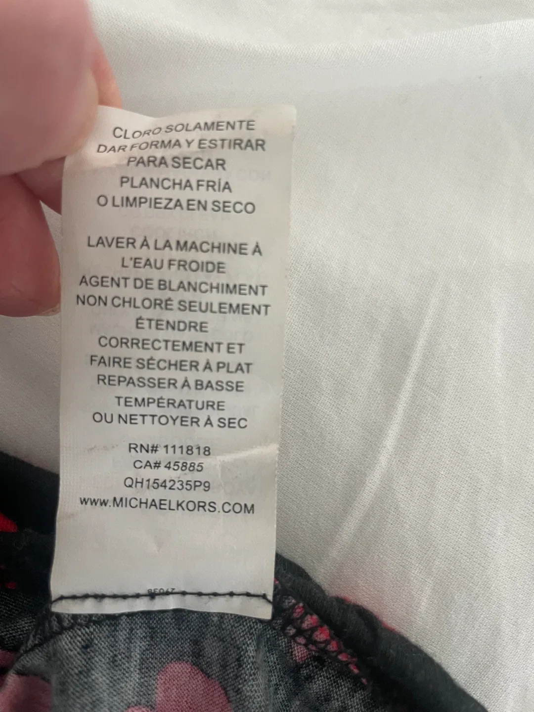 Michael Kors Black & Red Heart Print Top - Size L image indicator(5)