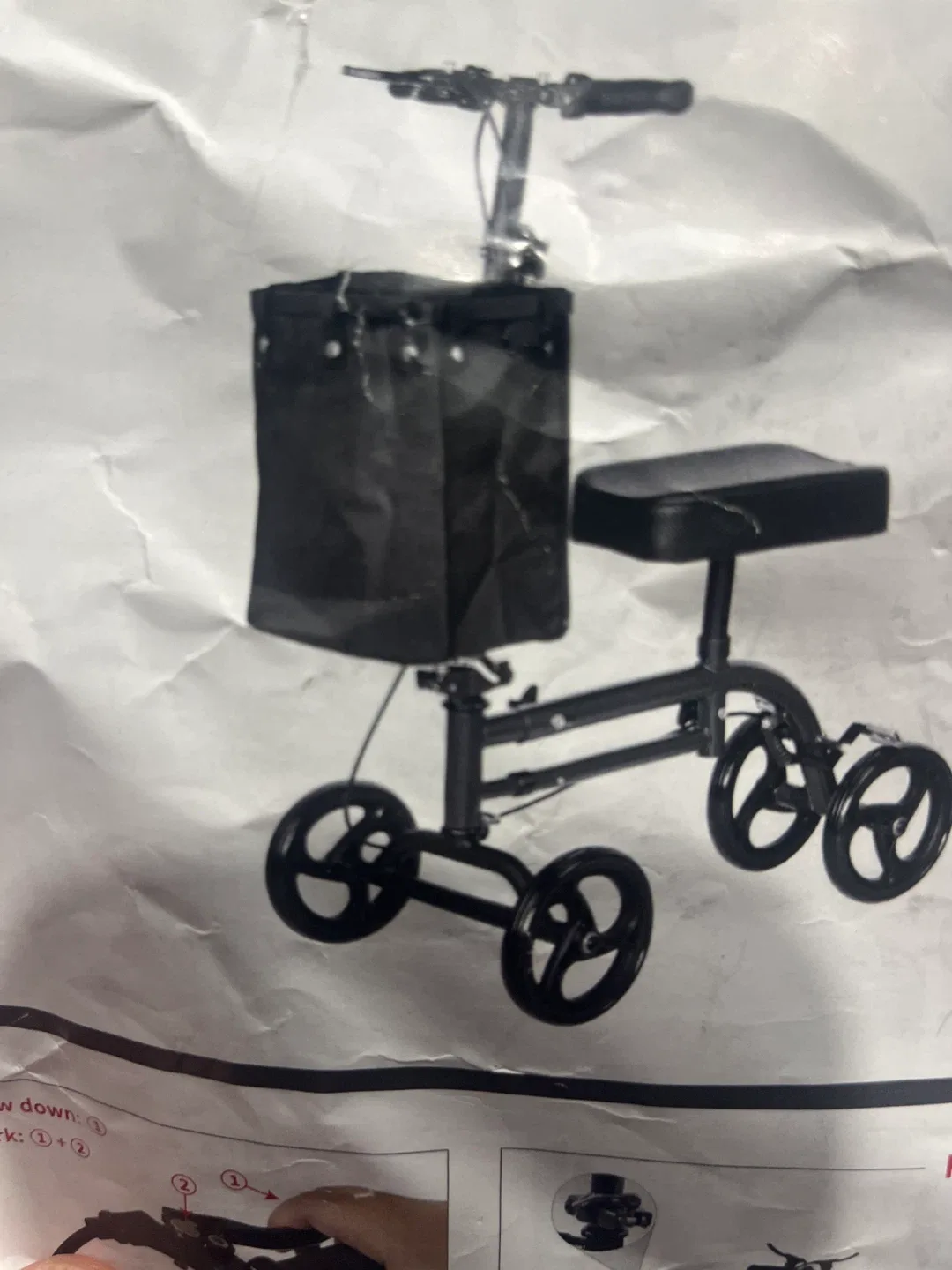 Brand new in box Dacom Knee Walker with Basket