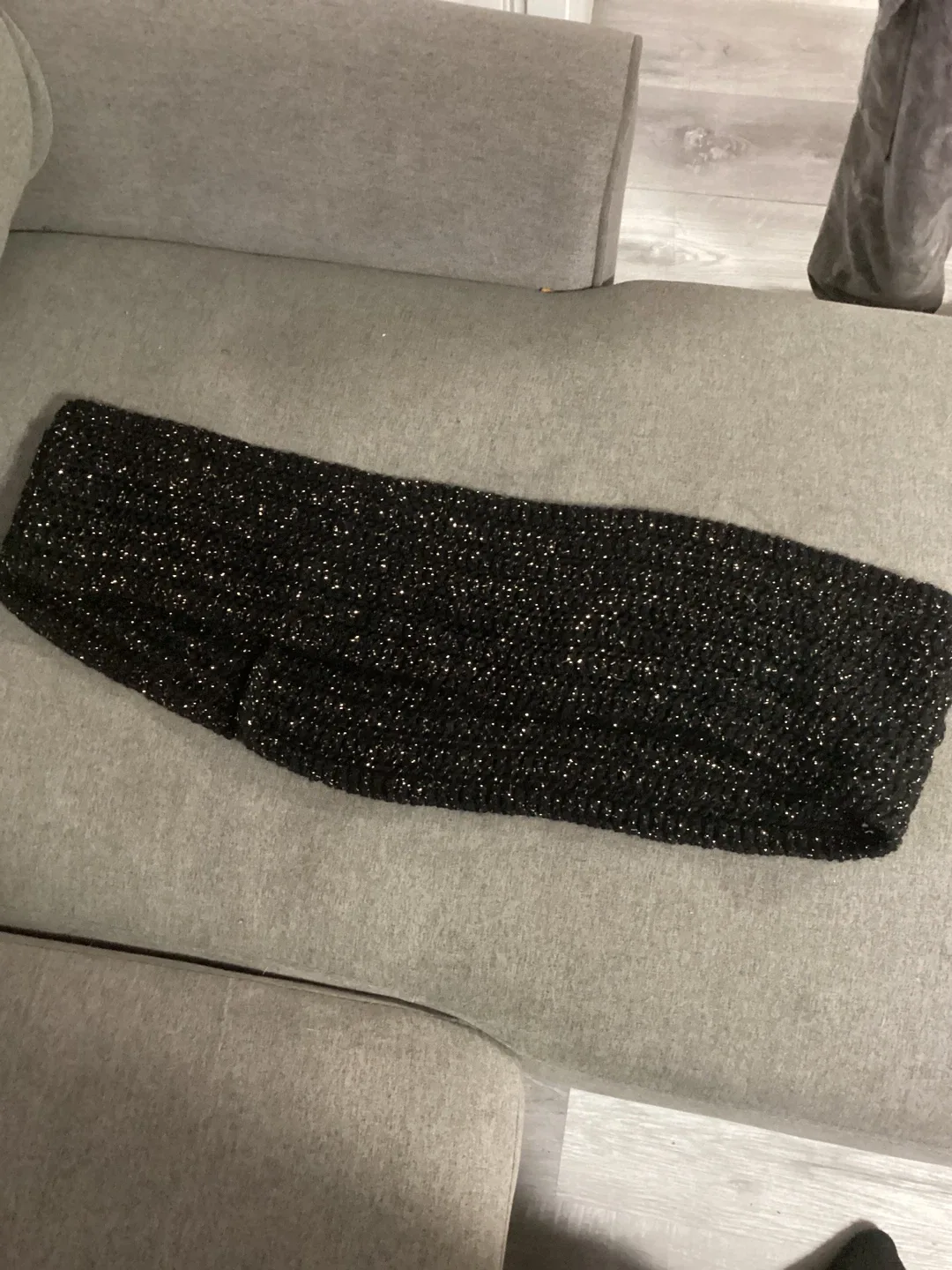 Black & Gold Sparkle neck scarf