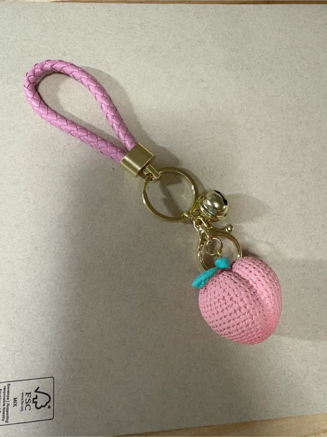 Peach Keychain - Cute Accessory!