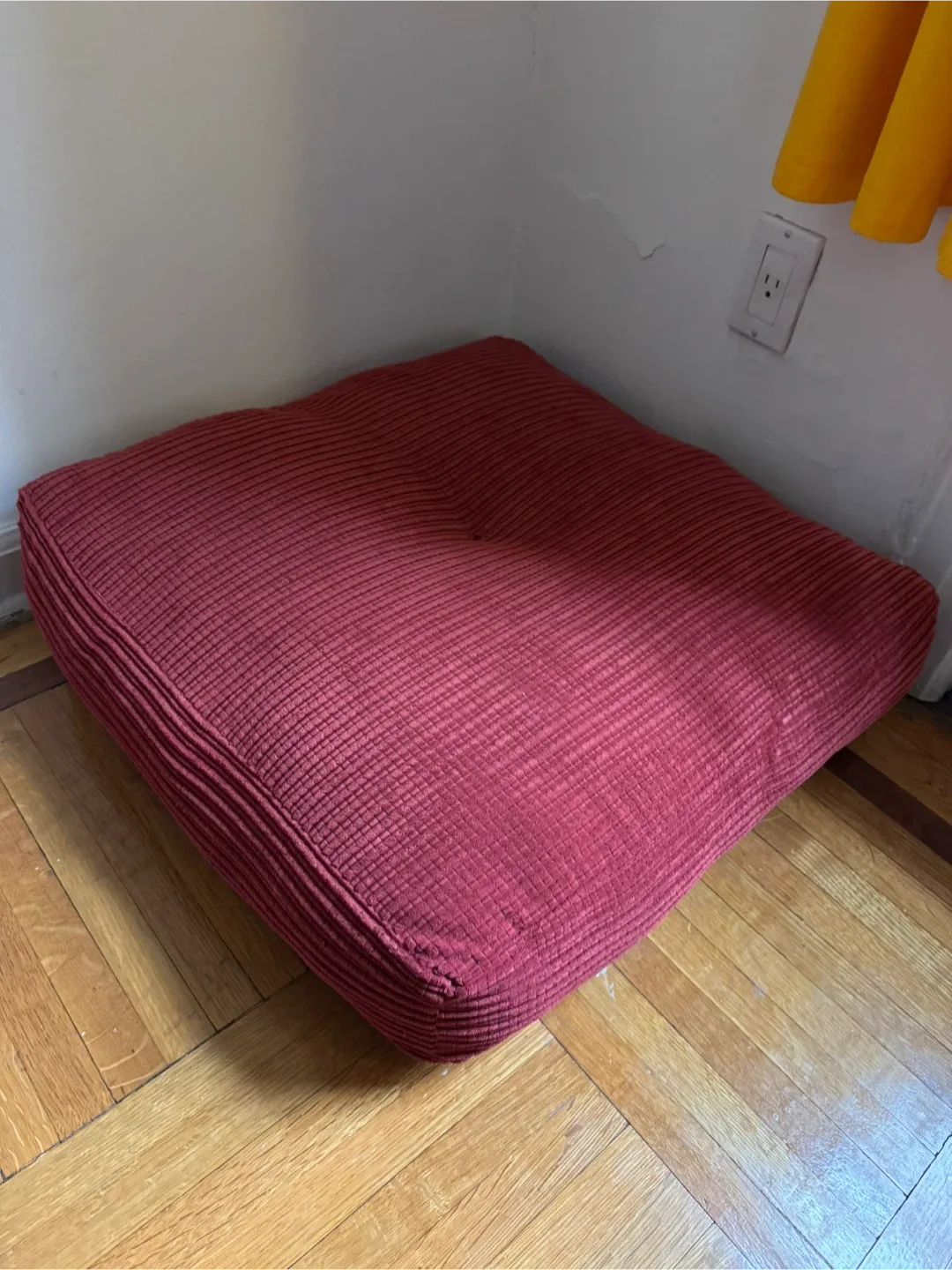 Red Corduroy Floor Pillow