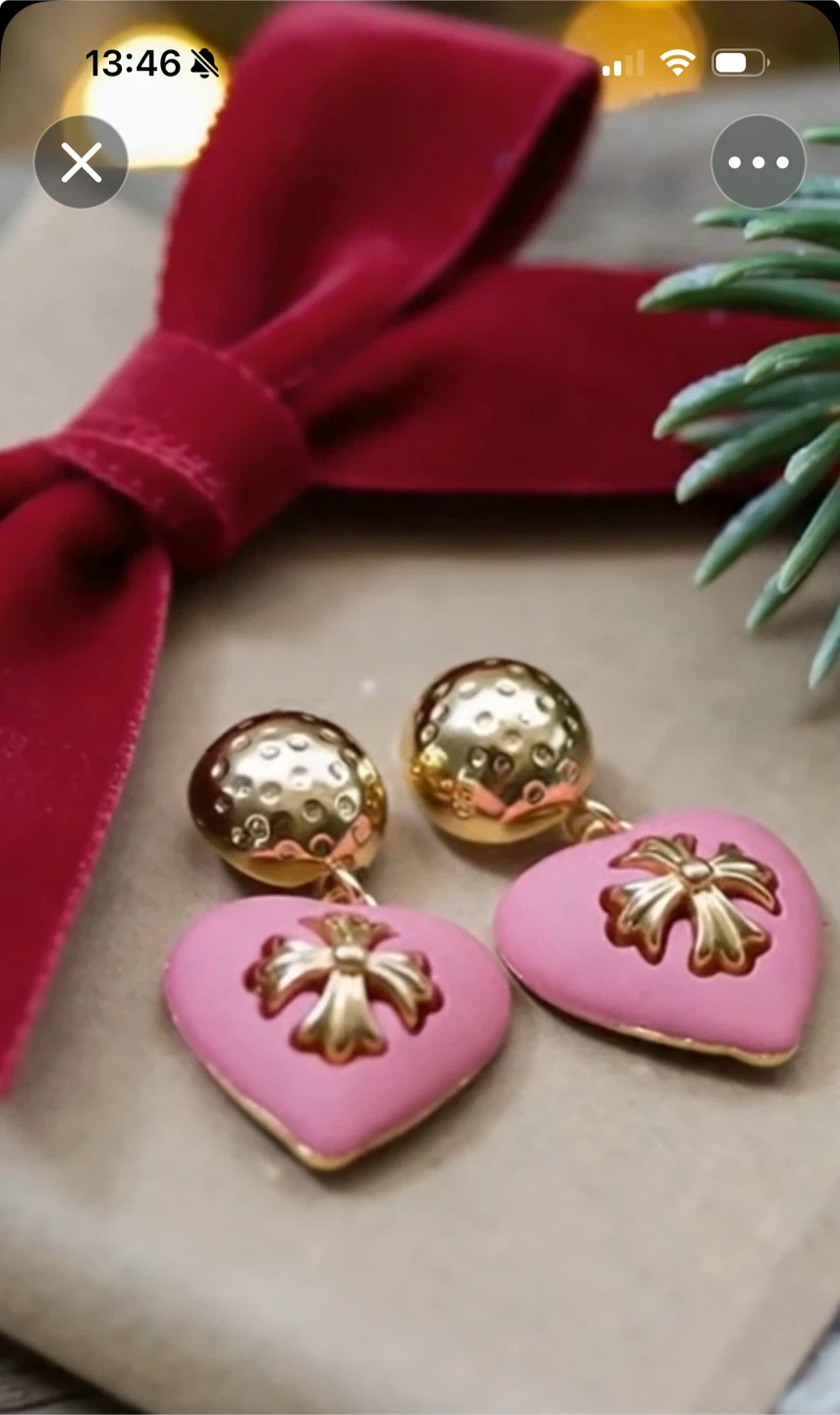 Pink Heart Earrings - Jewelry Paris - photo 2