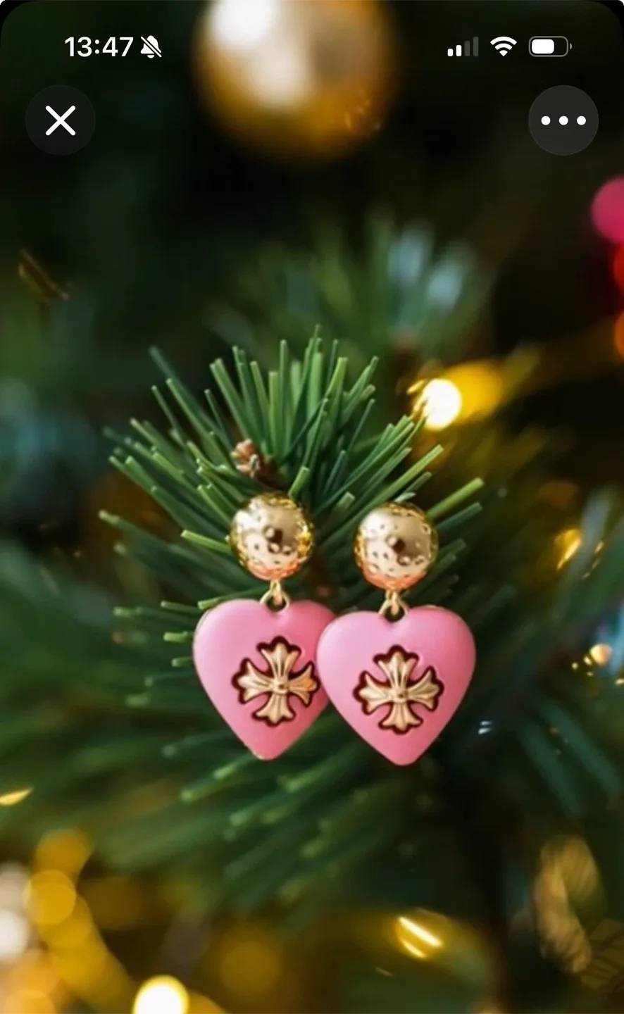 Pink Heart Earrings - Jewelry Paris