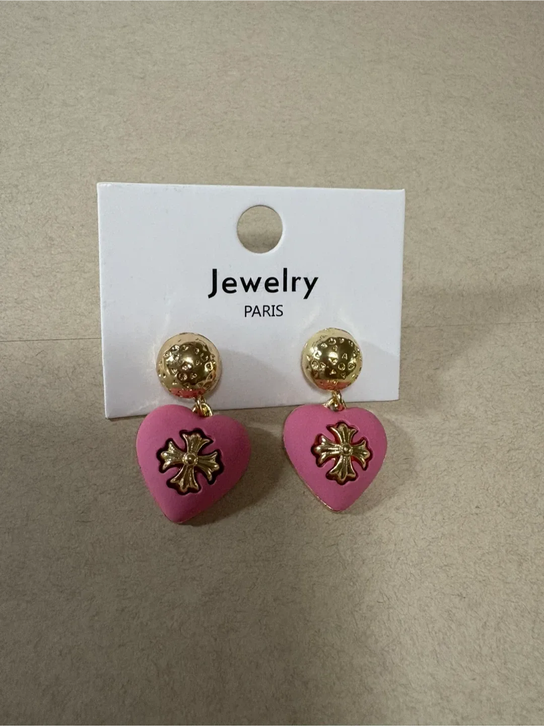 Pink Heart Earrings - Jewelry Paris image indicator(4)