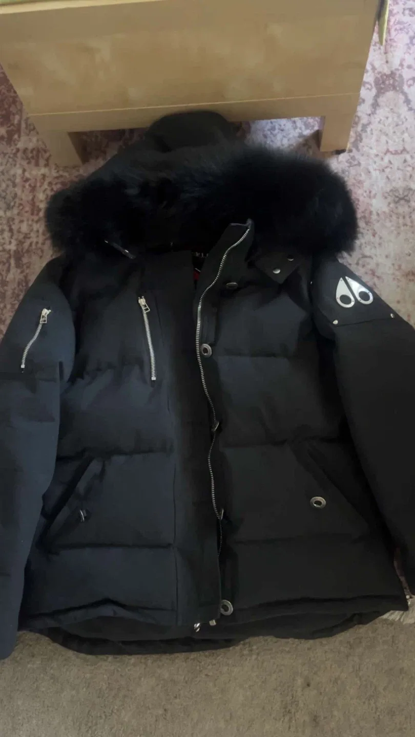 Moose Knuckles Black Down Parka