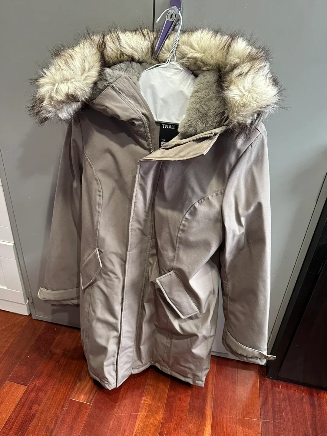 TNA Winter Coat with Faux Fur Hood