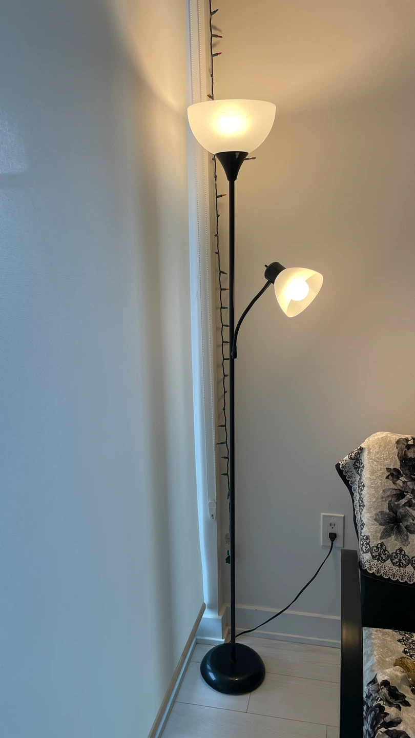 Torchiere Floor Lamp with Reading Light - photo 3