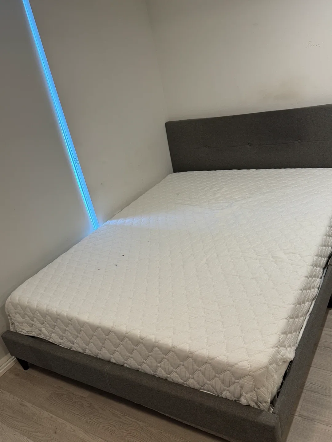 Grey Upholstered Bed Frame