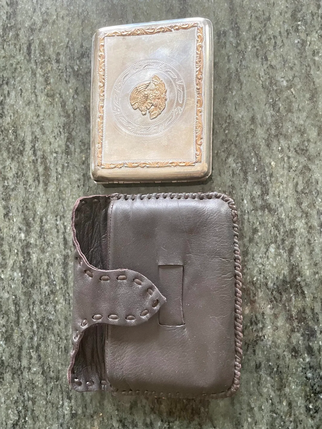 Solid Sterling Silver Vintage Cigarette or Business Card Case image indicator(8)