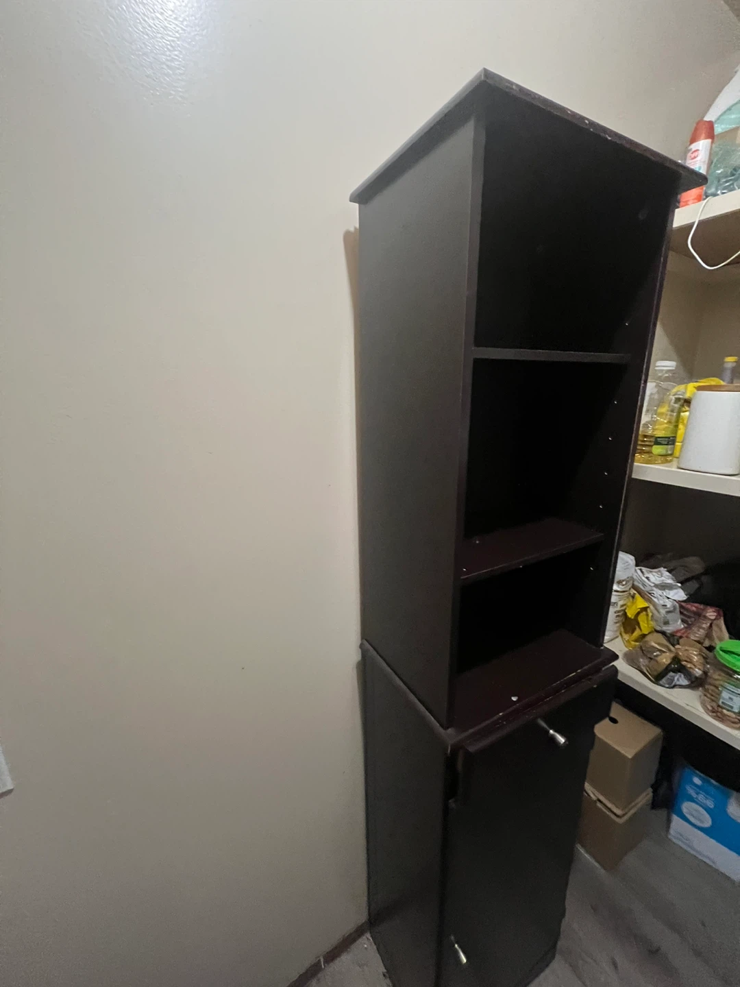 Dark Brown Wooden Shelf Cabinet - photo 3