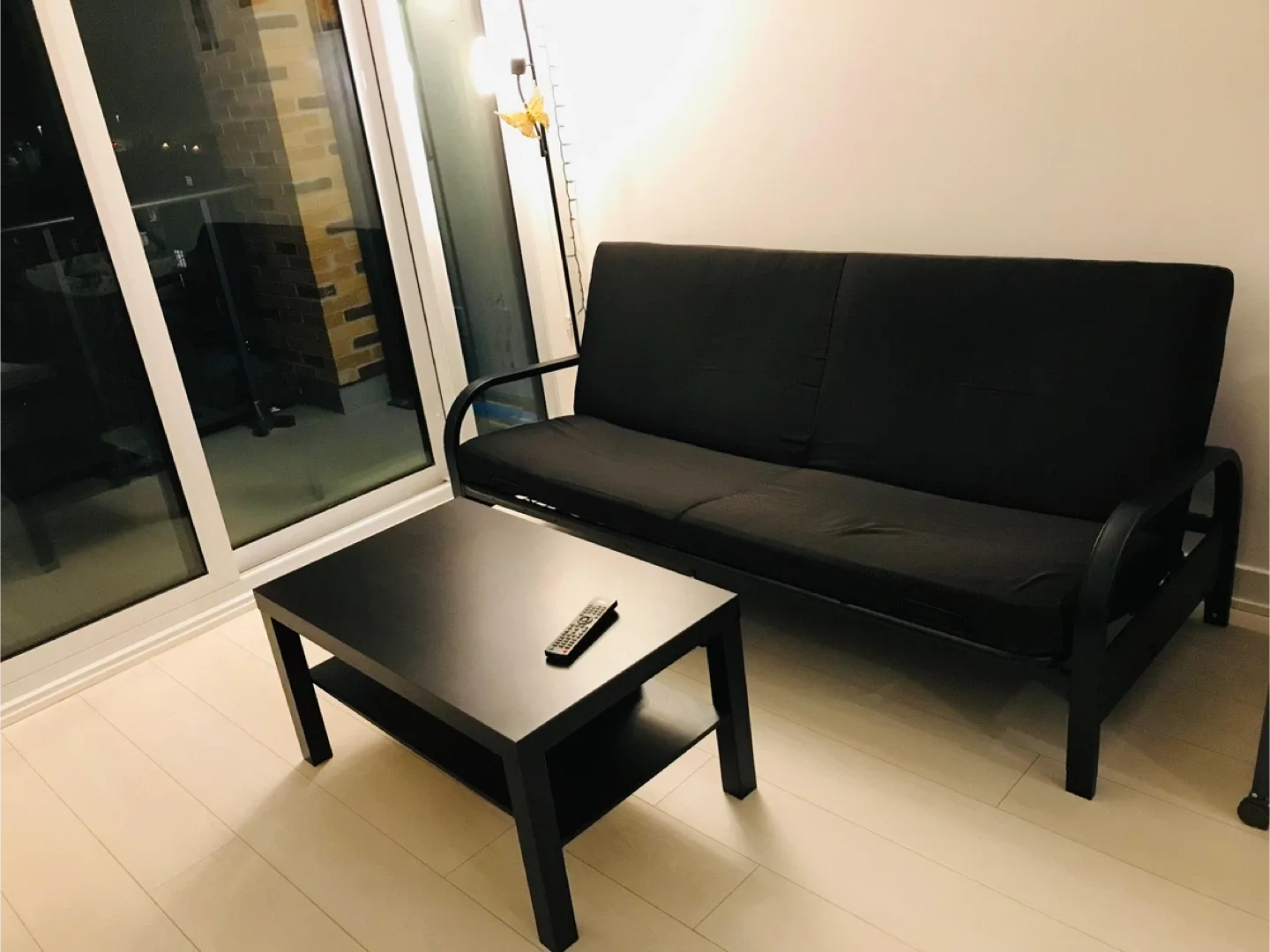 Black Futon - Reclinable Sofa Bed