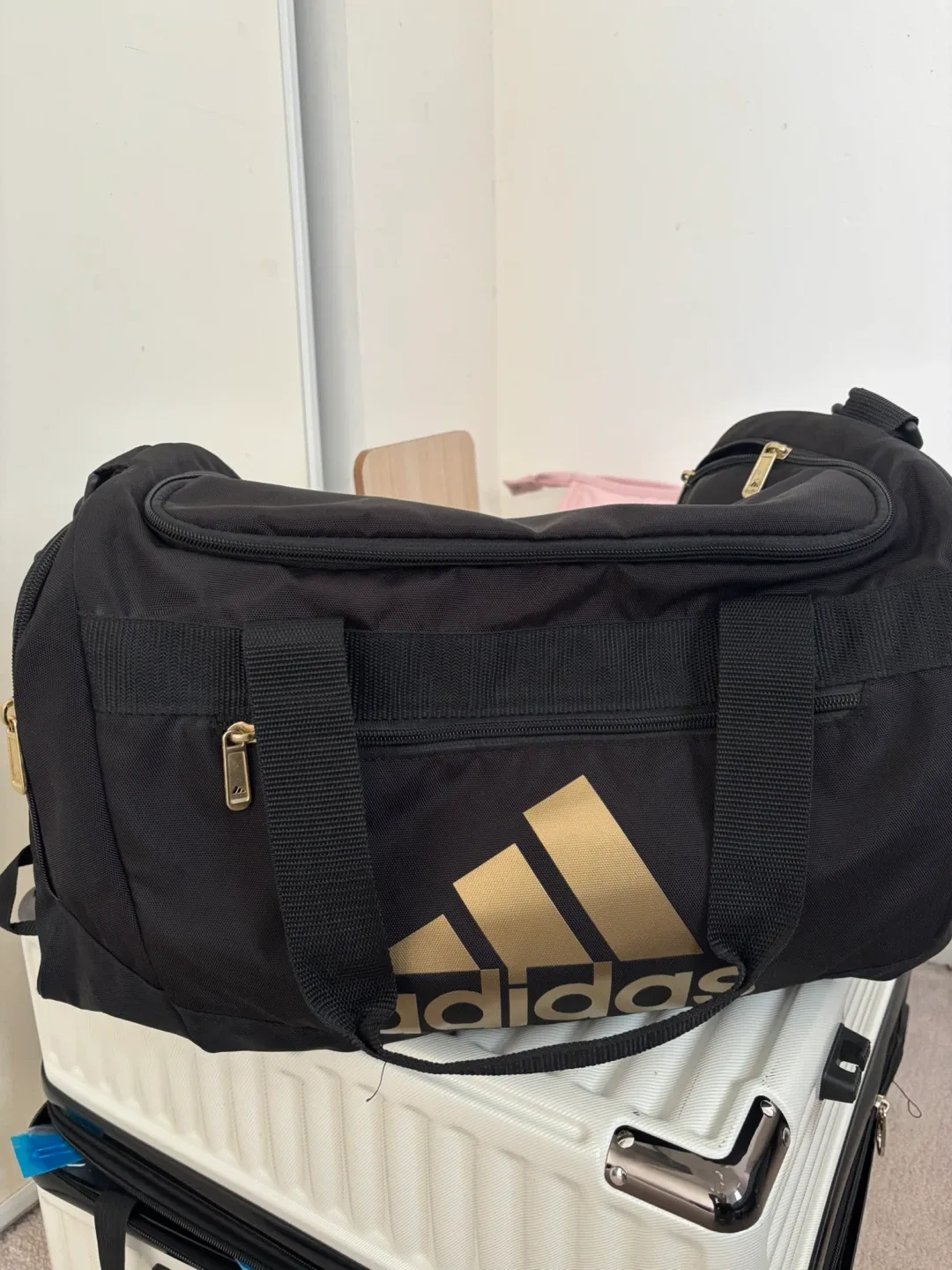 Adidas Duffel Bag - Black & Gold - Medium Size (Moving Sale)