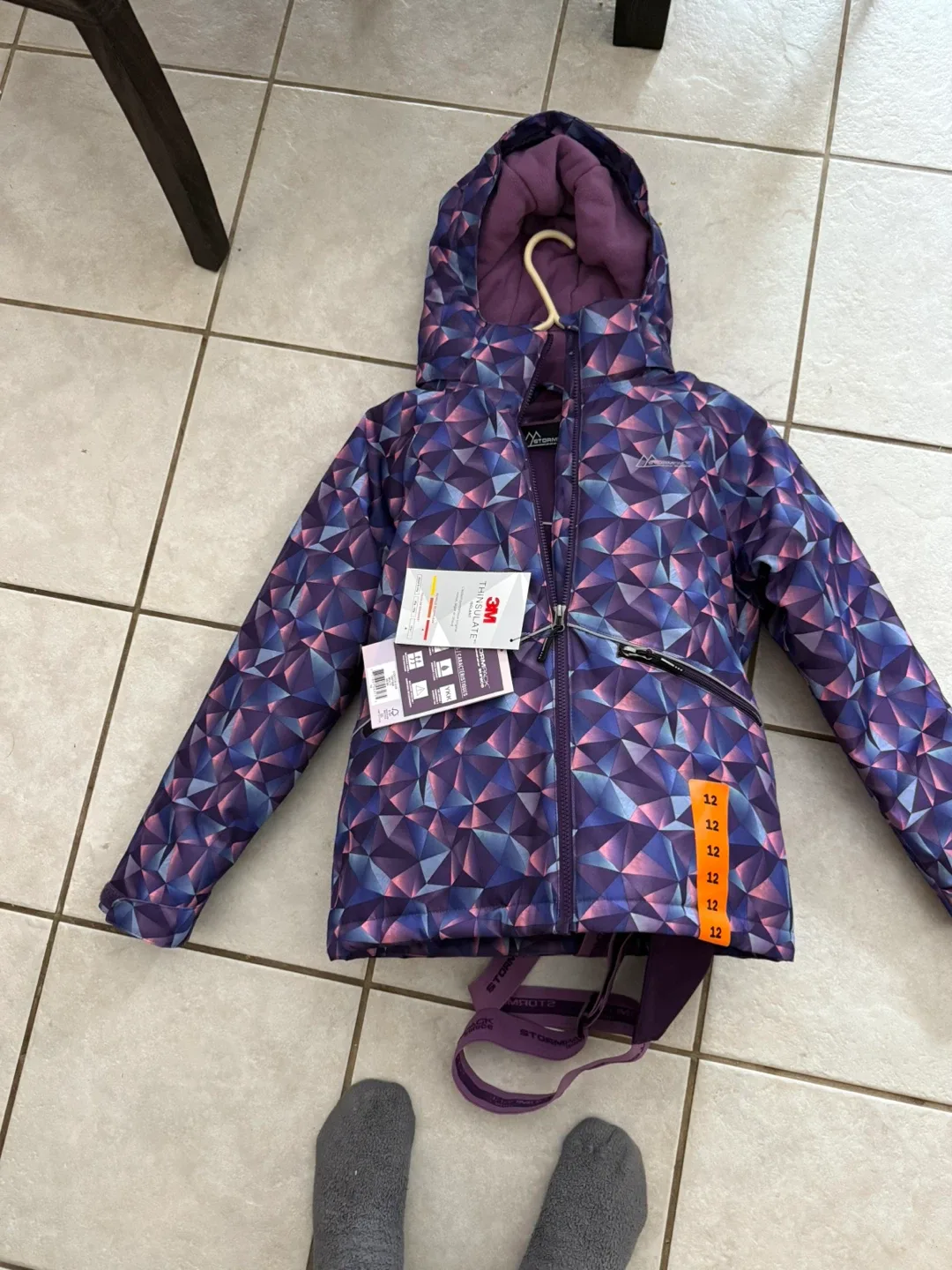 Storm Mountain Girls' Purple Snowsuit - Size 12