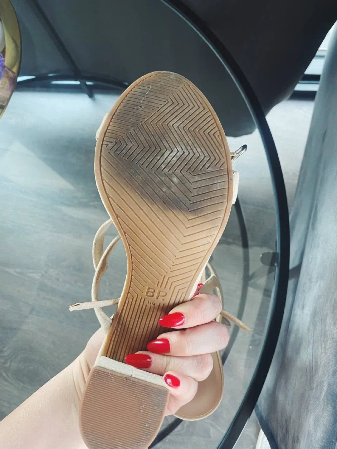 Beige sandals heels 11 size BP image indicator(3)