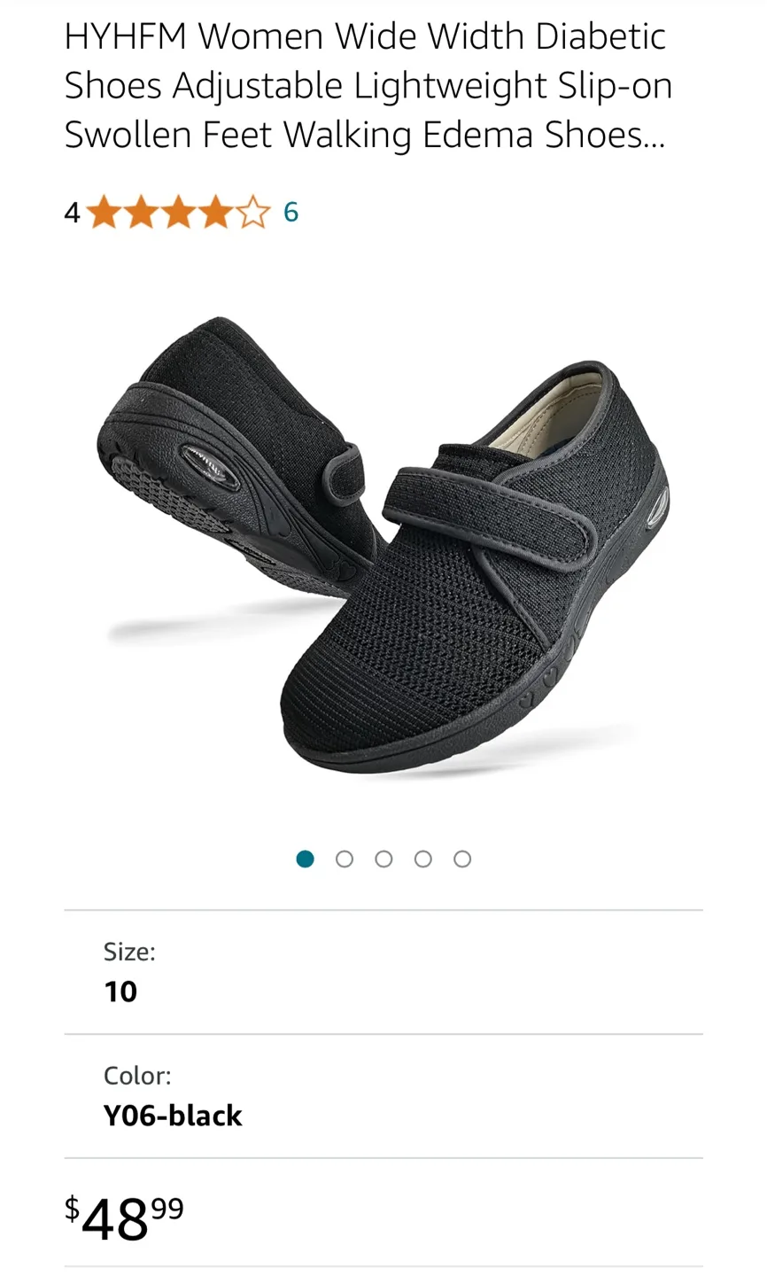 HYHFM 🆕 Women's Diabetic Shoes, Size 10