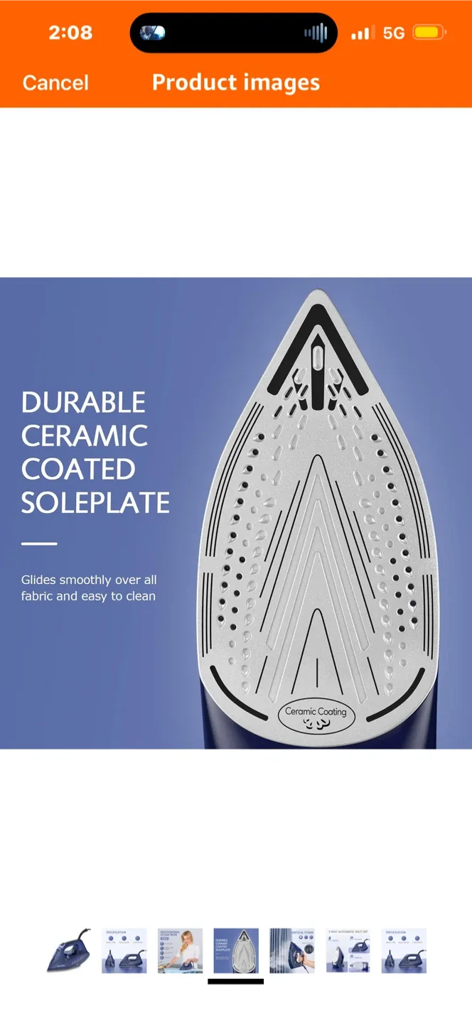 Beautural Professional Steam Iron - Like New! image indicator(2)