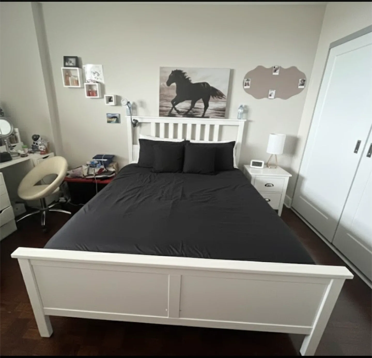 White bed frame - queen